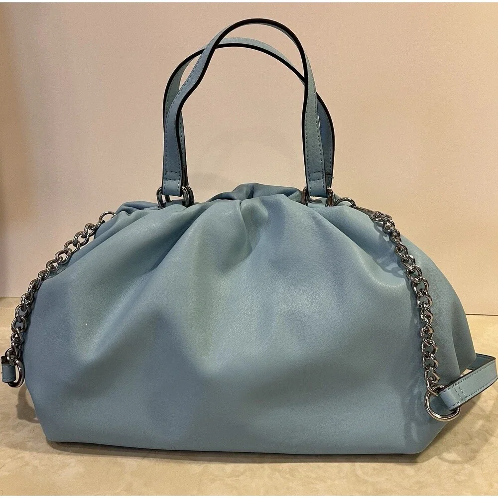 INC International Concepts Shoulder Crossbody Satchel Vegan Purse Bluebell NWOT